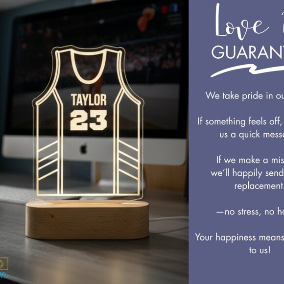 Custom Basketball LED Lamp – Unique Sports-Themed Nightlight - Picture 6 of 8